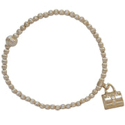 Charm plata maleta-bolso colgante 10 mm de ancho. Ideal para combinar con una cadena de plata o colgar de una pulsera de plata.