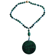 Collar medallón de jade verde