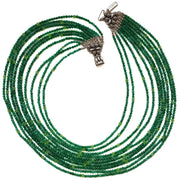 Collar de jade verde de 10 vueltas