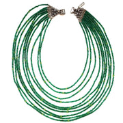 Collar de jade verde de 10 vueltas