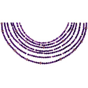 Collar de ágata morada de 7 vueltas