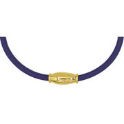 Cierre magnetico de acero dorado de pulsera de cuero morado 