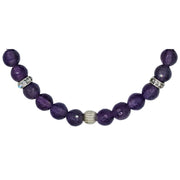 Pulsera de amatista y central de brillantes de cristal morado