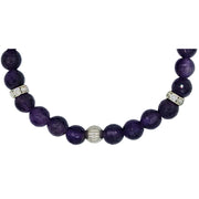 Pulsera de amatista y central de brillantes de cristal morado