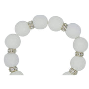 Pulsera de jade blanco y rondelles de strass