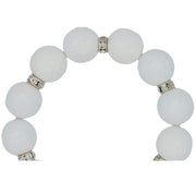 Pulsera de jade blanco y rondelles de strass